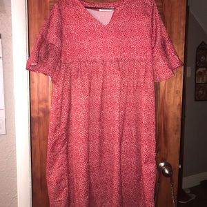 Red knee length dress